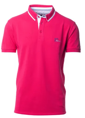 Polo pique col fantaisie