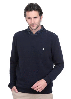 Sweat col rond boutonne