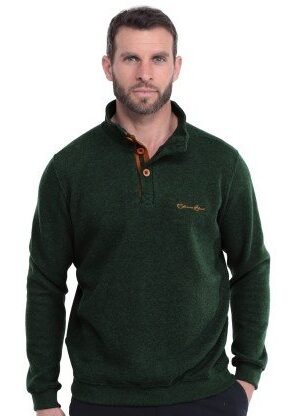 Sweat SIGNATURE Col Boutonne